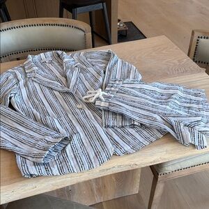 Michael Stars Striped Cotton Blazer and Shorts Set.  Be ready for spring!